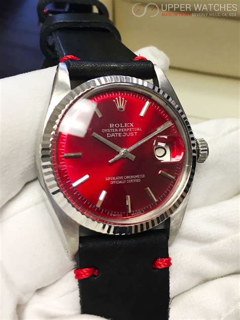 red rolex watch box|rolex red dial watches.